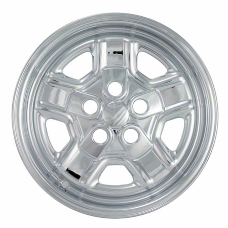 Coast2Coast 16", 5 Indented Spoke, Chrome Plated, Plastic, Set Of 4, Compatible With Steel Wheels IWCIMP78X